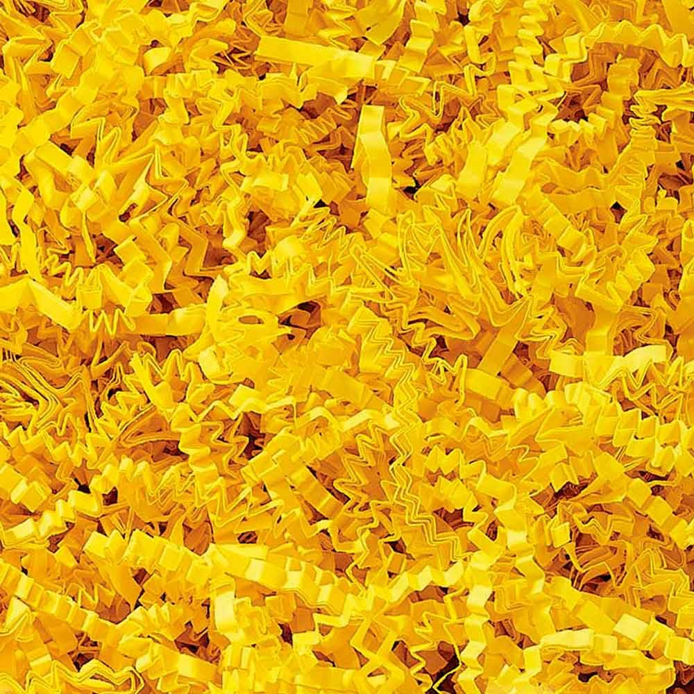 SizzlePak Verpackungsmaterial Geschenk - Füllmaterial für Präsentkörbe - 10 kg = ca. 356 l - Farbe: gelb