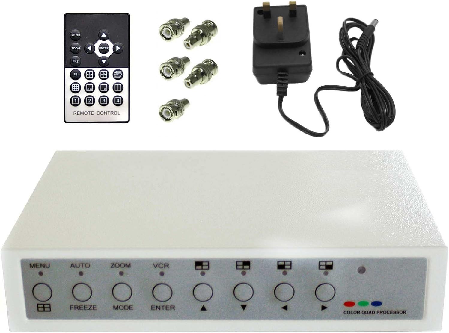 Colour Quad Processor Video Divider for 4 Camera CCTV Security or Spy Camera Systems