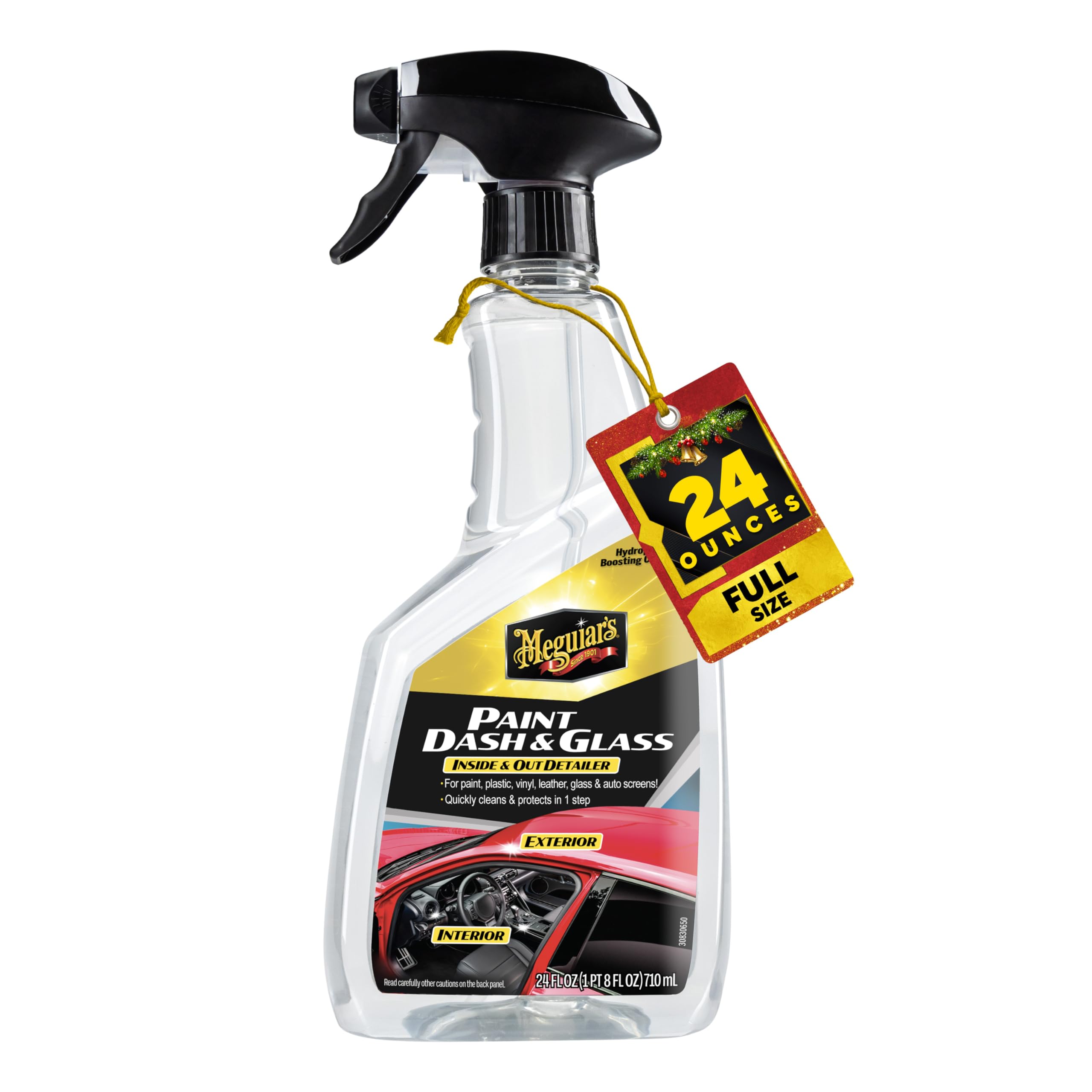 Meguiar's Paint, Dash & Glass - This Advanced Car Detailer is Perfect to Quickly Clean and Protect Your Car Inside & Out, Hydrophobic Boosted Car Cleaning for Paint, Plastic, Glass & More! 24 Oz Spray
