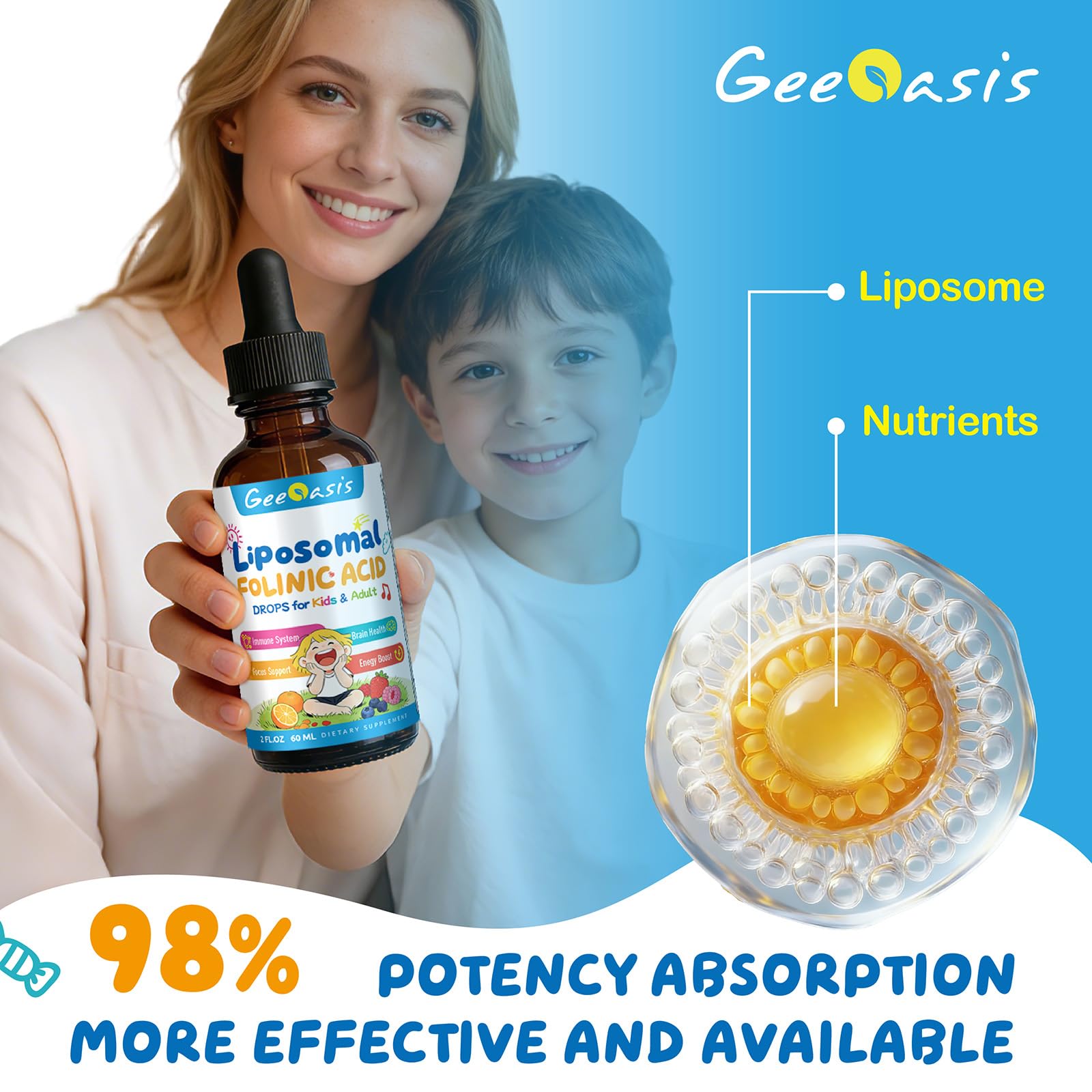 Liquid Folinic Acid & Methylfolate Drops for Kids, 2 Fl Oz — Amazon image 4