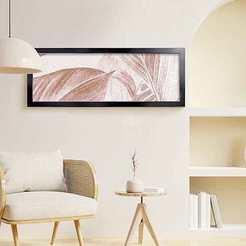 Miniatura 7 de LaVie Home Marco panorámico de 12 x 36 pulgadas, 2 unidades, color negro, para exhibir imágenes panorámicas de 12 x 36 pulgadas, marcos horizontales