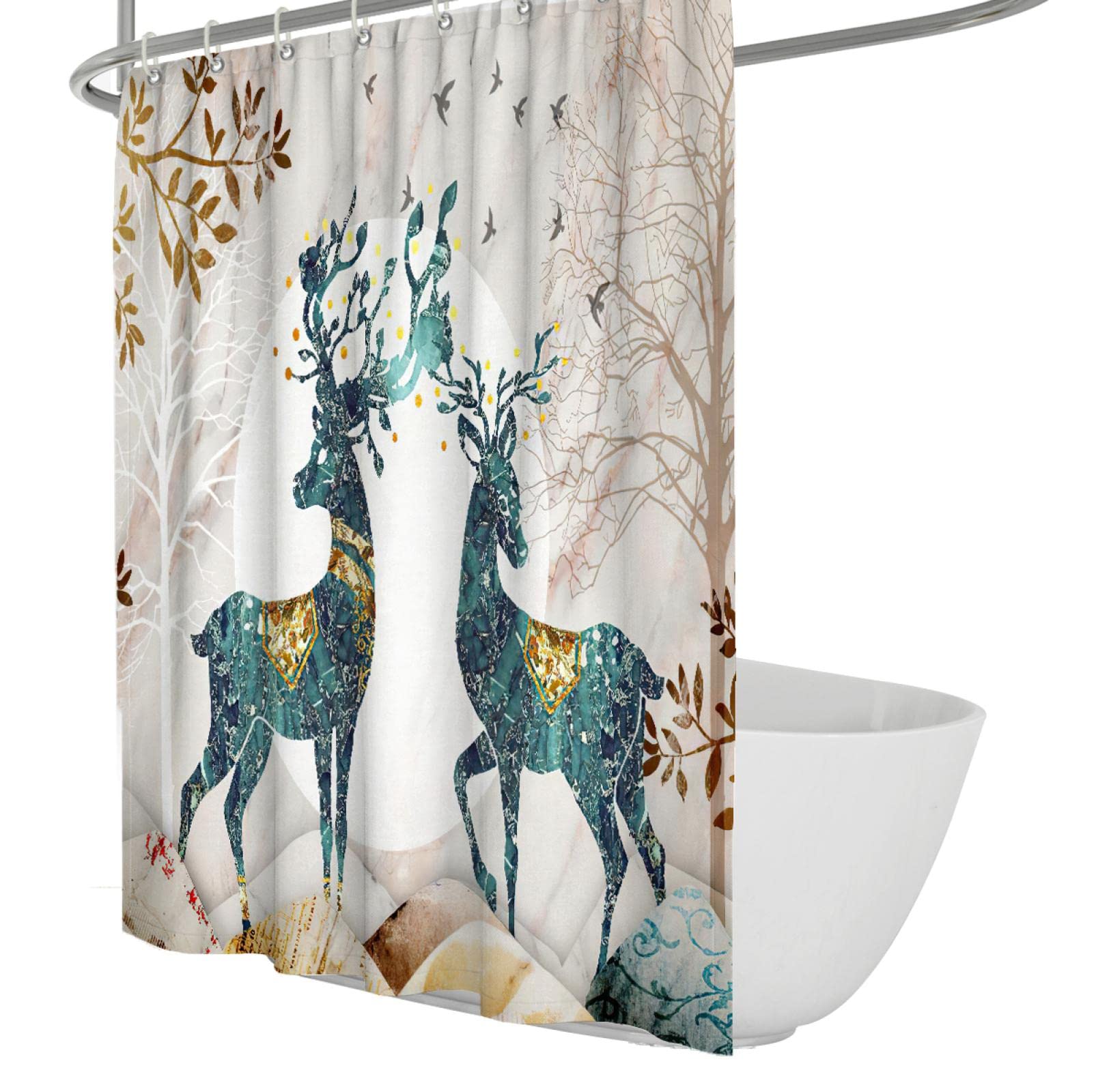 Rideau de douche imperméable Blue Deer lavable anti-éclaboussures