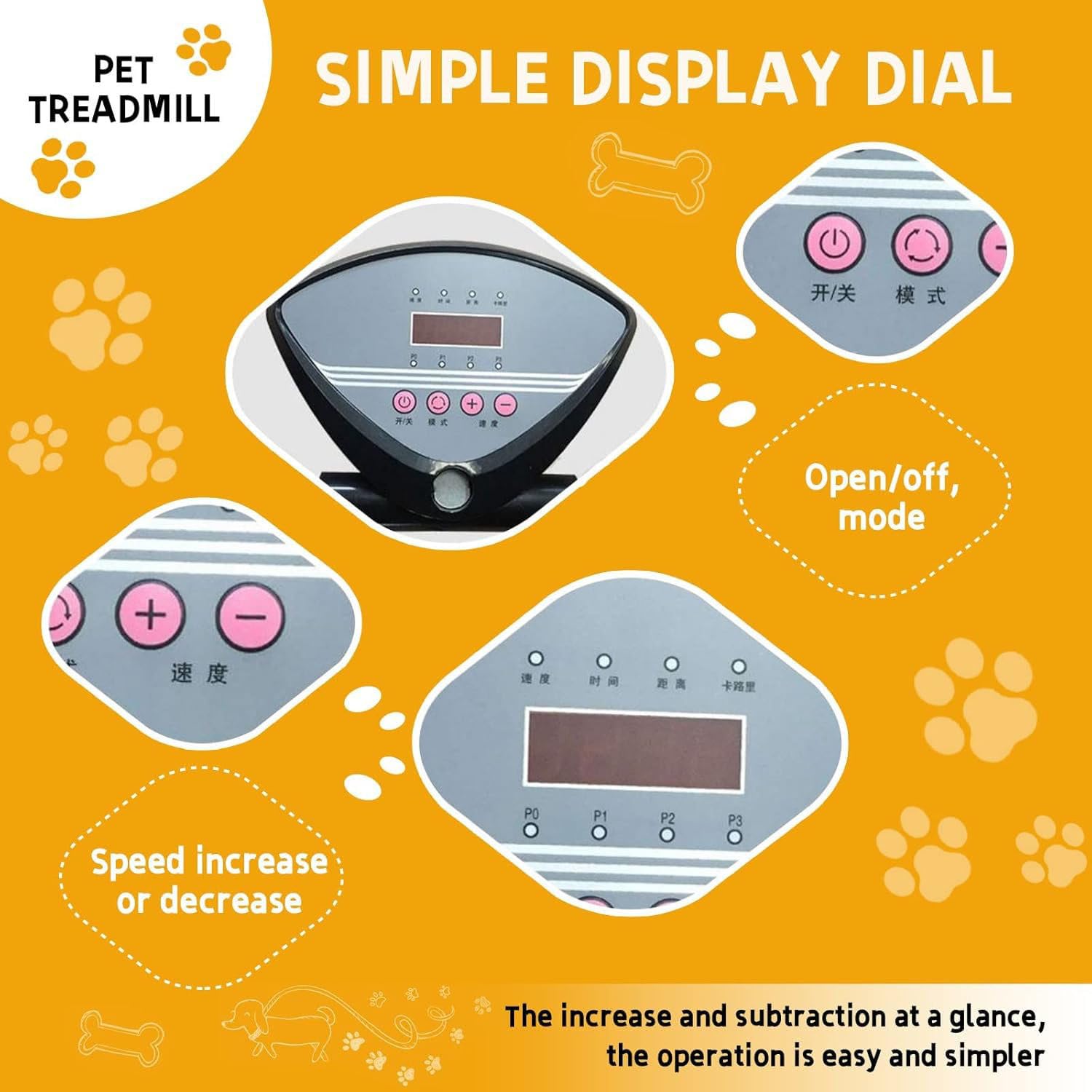 Cinta de Correr para Perros Grandes y medianos, Equipo de Ejercicio para Mascotas, con Pantalla LCD, Velocidad de 0,8 a 12 km/h, para Entrenamiento en Interiores y Exteriores A