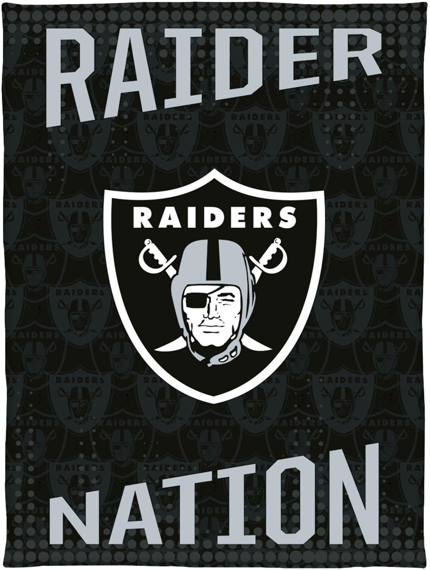 Plaid NFL Las Vegas Raiders chaud et moelleux en Wellsoft isolant pour affronter les nuits fraîches