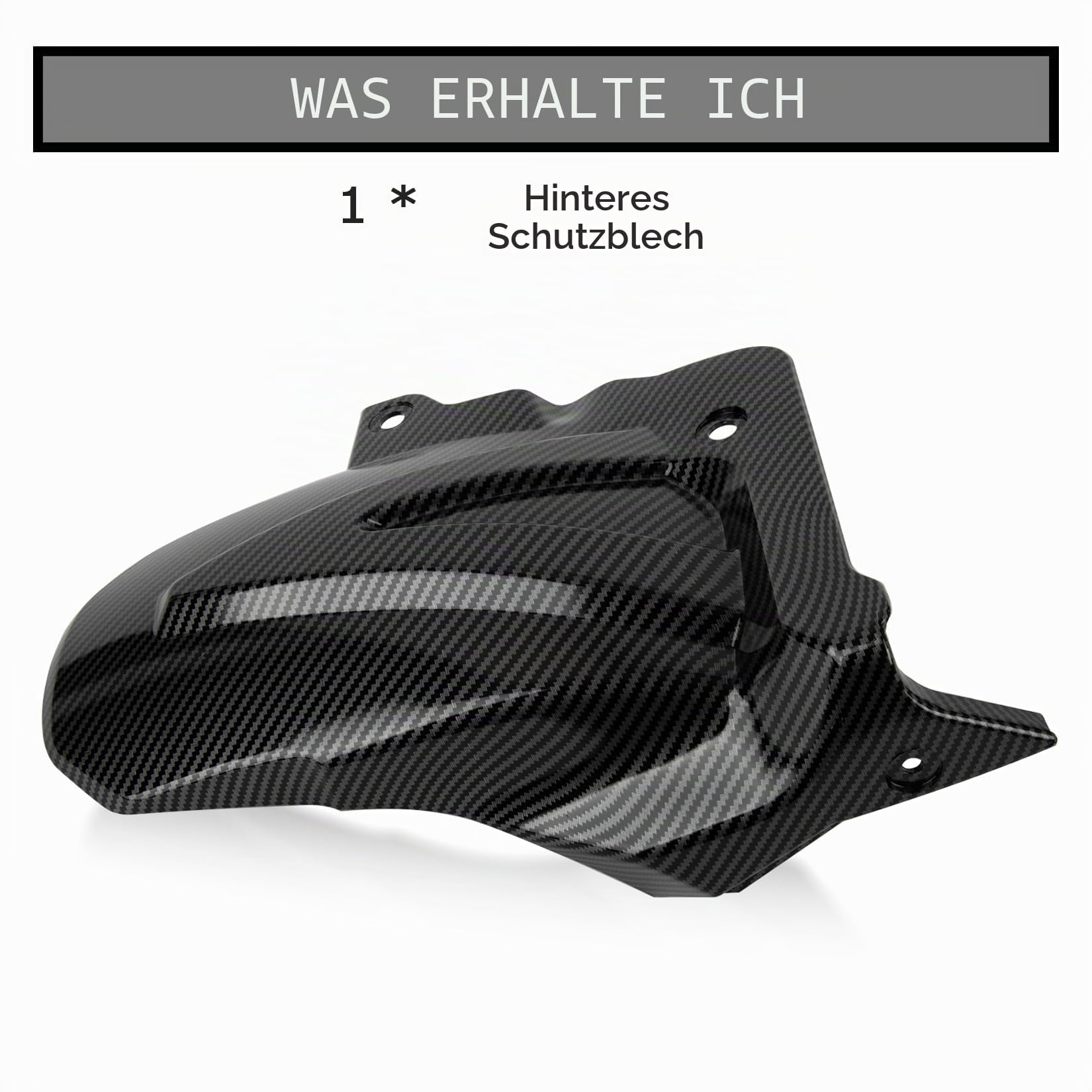 Kotflügel Hinten Schutzblech Spritzschutz für ADV 350 2022 2023 2024 2025,PSLER Kotflügel Spritzschutz Motorradzubehör(Kohlefaser)