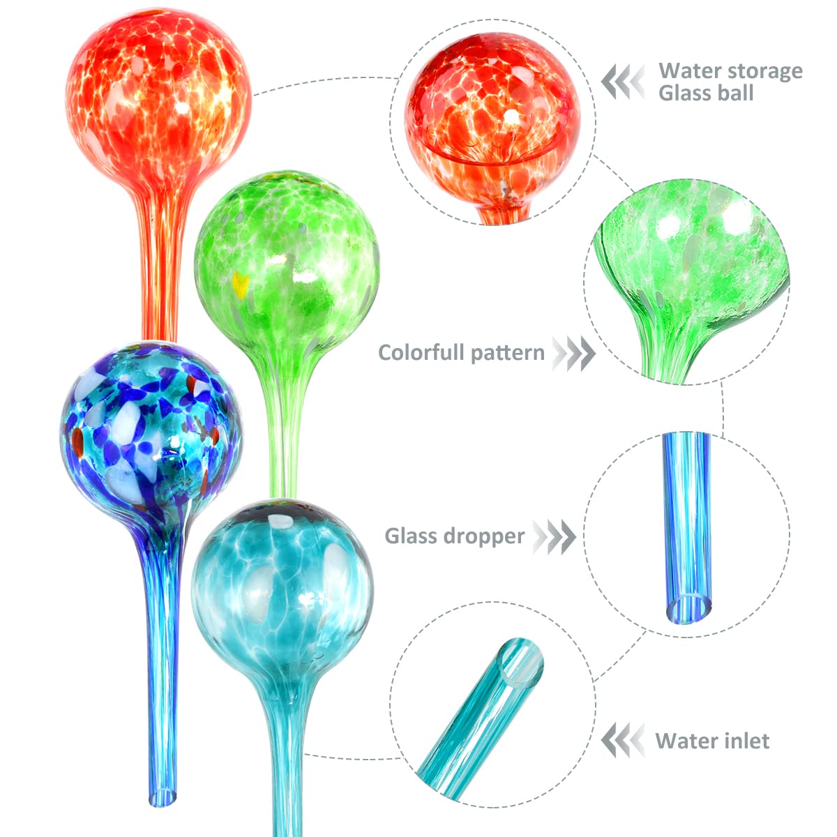 NAWTOR Plant Watering Globes Automatic Colored Glass Watering Globes nawtor-plant-watering-globes-automatic-colored-glass-watering-globes