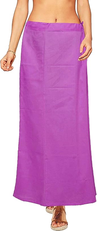 Underskirt Cotton Petticoat Womens Inskirt Saree Indian Inner Wear Free Size Dark Pink