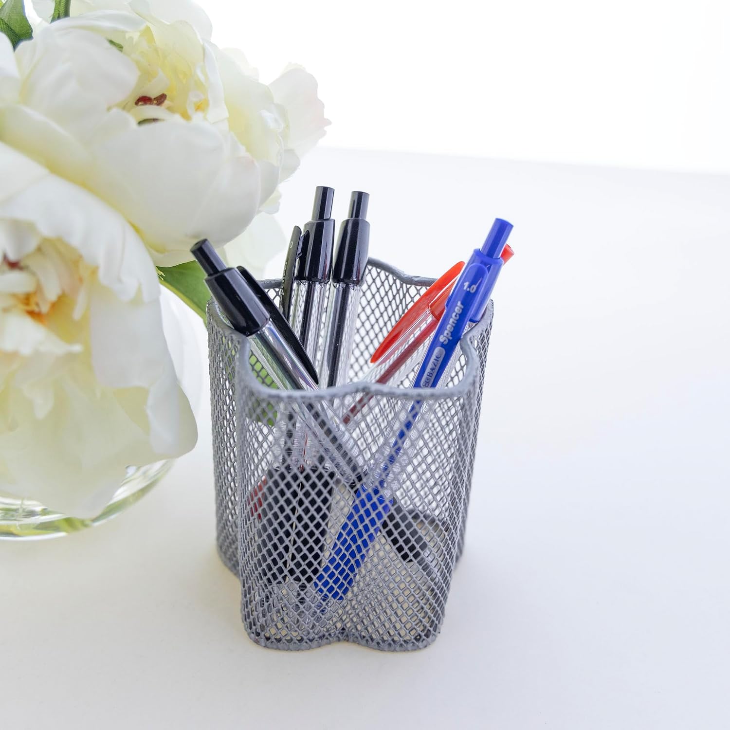 BAZIC PRODUCTS Gel Pens, Spencer Retractable Gel Pen, 1.0 mm Bold Tip for Smooth Writing for Office, School, or Teacher Use, Premium Writing Pens (5/Pack), 1-Pack