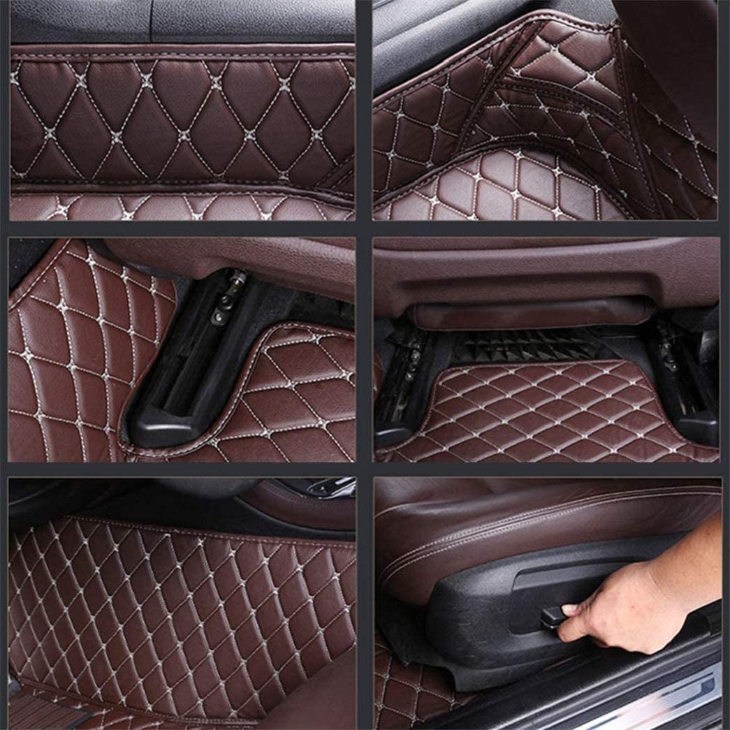 Alfombrillas universales para Coche, Ajuste Individual para la mayoría de Modelos, Piel sintética, Impermeables, Color Rojo, 1 Juego