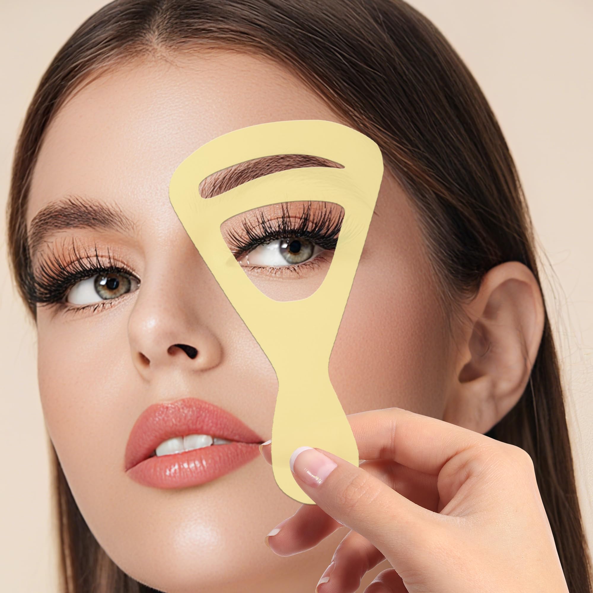 4pcs Flexible Eyebrow Shaping Cards, Reusable Eyebrow Stencils for Shaping Soft Material, Washable Brow Templates - Image 2