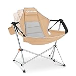 KingCamp Hammock Camping Chair, Swinging Portable Folding Camp Chairs for Adults Max 400lbs Heavy Duty Foldable Oversized Rocker with Aluminum Alloy Frame Cup Holder for Outdoor Beach Patio Sport