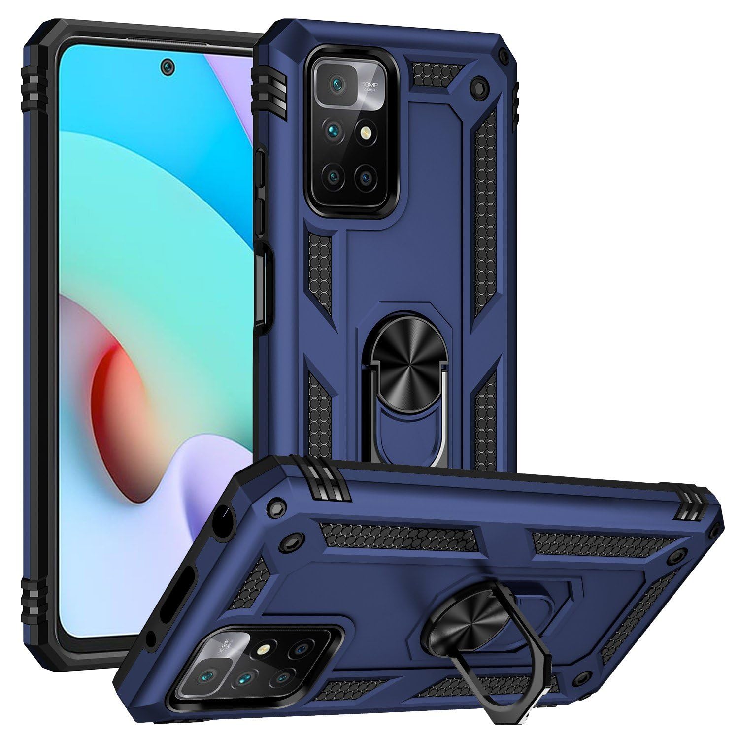 Cover Per Xiaomi Redmi 10 2022 – Custodia Smart Mirror Flip Con Specchio Intelligente E Supporto – Blu