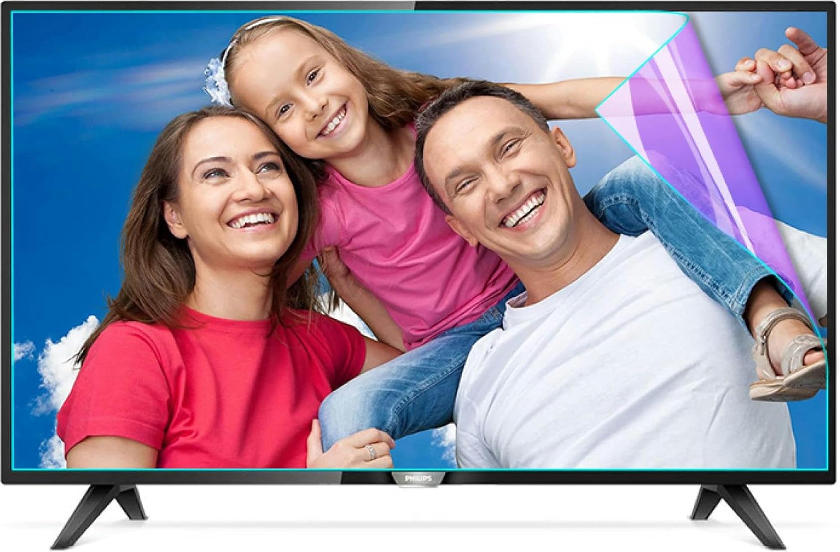 Filtro Protector De Pantalla De Tv Antirreflejos/Anti-Luz Azul Dañina/Antiarañazos, Película Protectora Ocular Ultratransparente, Para Televisores Sharp, Sony, Samsung, Hisense, Lg, Etc. De 32 A 75 P