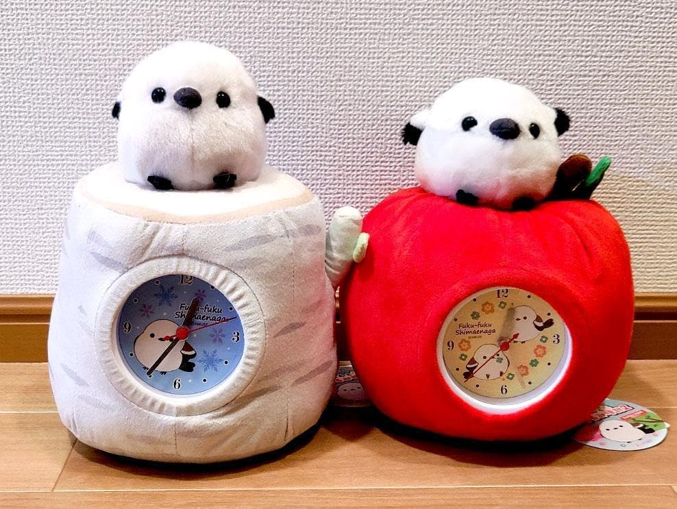 ふくふくシマエナガ ちょこんとぬいくるみ時計2 2種セット Amazon