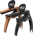 3in1 Guitare Capo pour guitares acoustiques et électriques (avec porte-pick et 4Picks),Ukulele, Accessoires de guitare avec sac & 4Picks, Ukulele,Mandoline,Banjo,Accessoires à fils