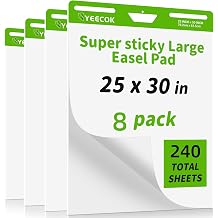 Yap kan  vale Pedi 25" x 30", 30 Yaprak/Ped, 8 Ped/Paket,  retmenler i in Yap kan Flip Grafik Ka d , S per Yap ma G c  ve Kanamaya Dayan kl