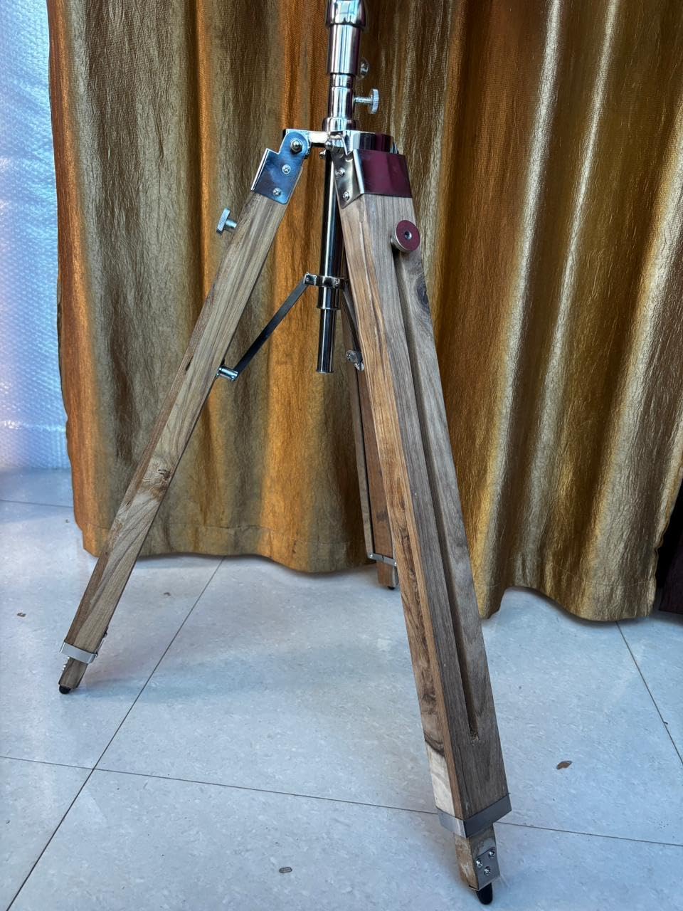 12 Inch Vintage Floor Globe with Wooden Tripod Stand – Antique Political World Map Globe for Home Office Nautical Decor