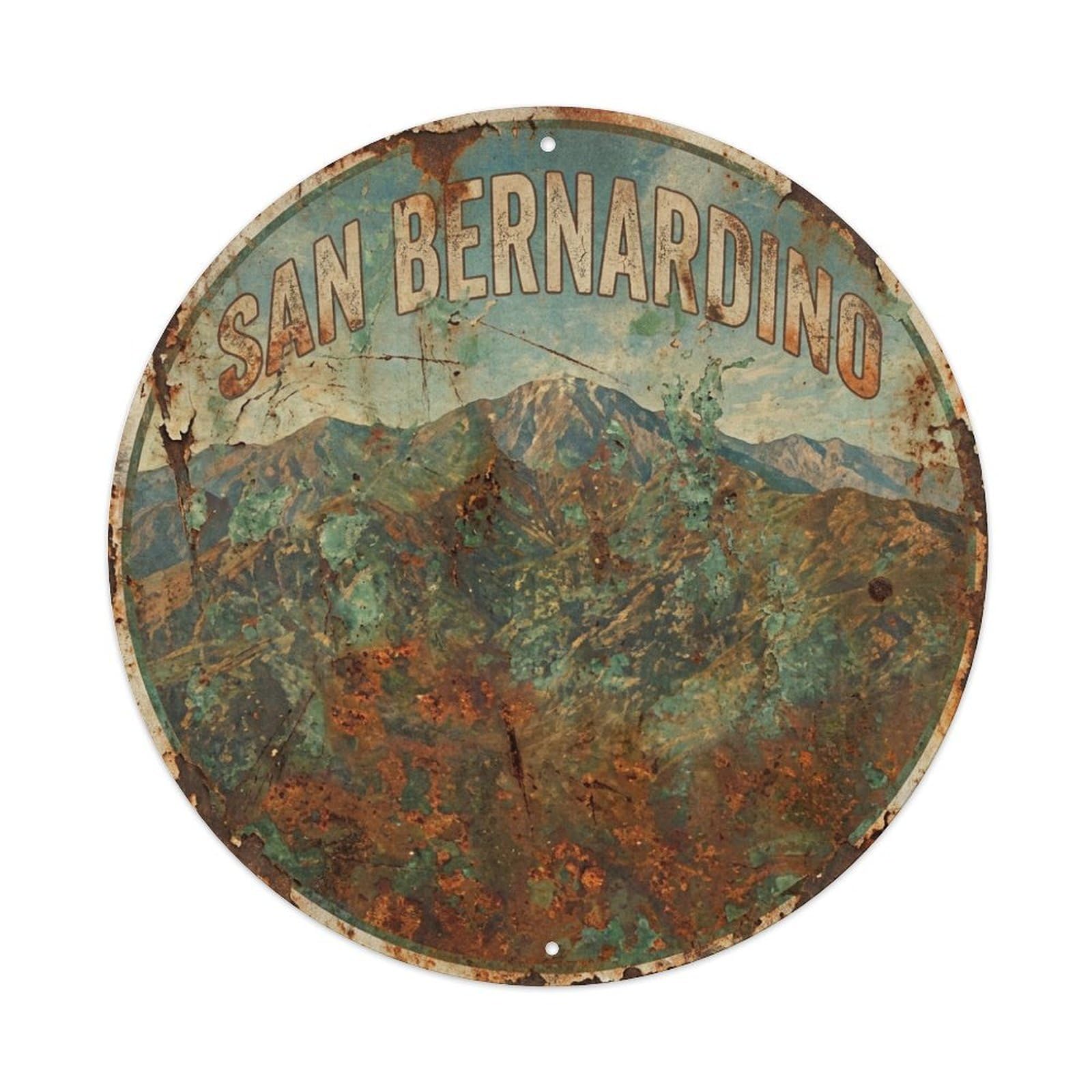 Tgrcjimh Style Metal Tin Sign Retro Travel Usa San Bernardino