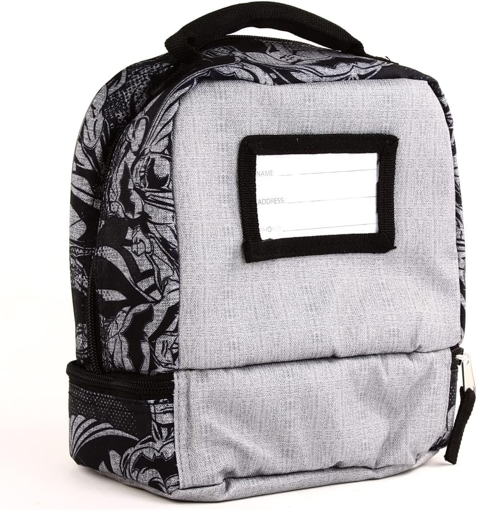 Fast Forward Batman Backpack with Lunch Box Set - Batman Backpack for Boys 8-12 Bundle with Lunch Bag, Water Bottle, Stickers, More