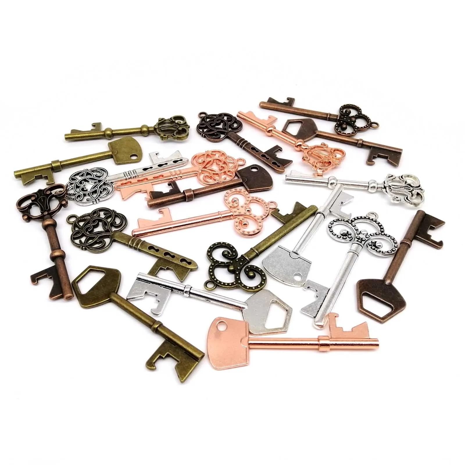 Clé steampunk or rose pour customiser vos tenues et accessoires vintage