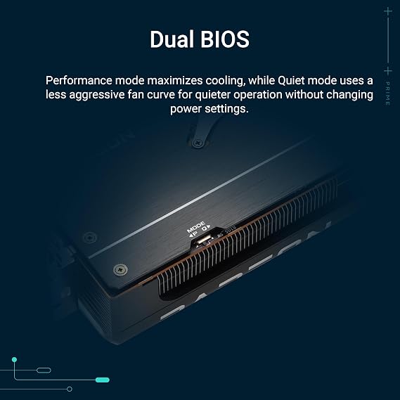 ASUS Prime AMD Radeon RX 9070 XT 16GB GDDR6 OC Edition Graphics Card, AMD (PCIe 5.0, HDMI/DP 2.1, 2.5-Slot Design, Axial-tech Fans, Ball Bearings, Dual BIOS, GPU Guard),