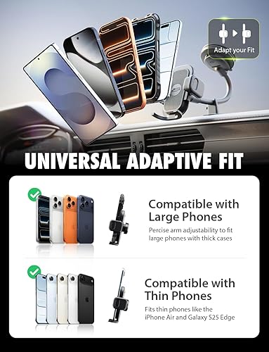 Miniatura 2 de Bracketron TripGrip PRO - Soporte para teléfono de automóvil, soporte para teléfono para tu automóvil con cuello de cisne flexible de 7.5 pulgadas