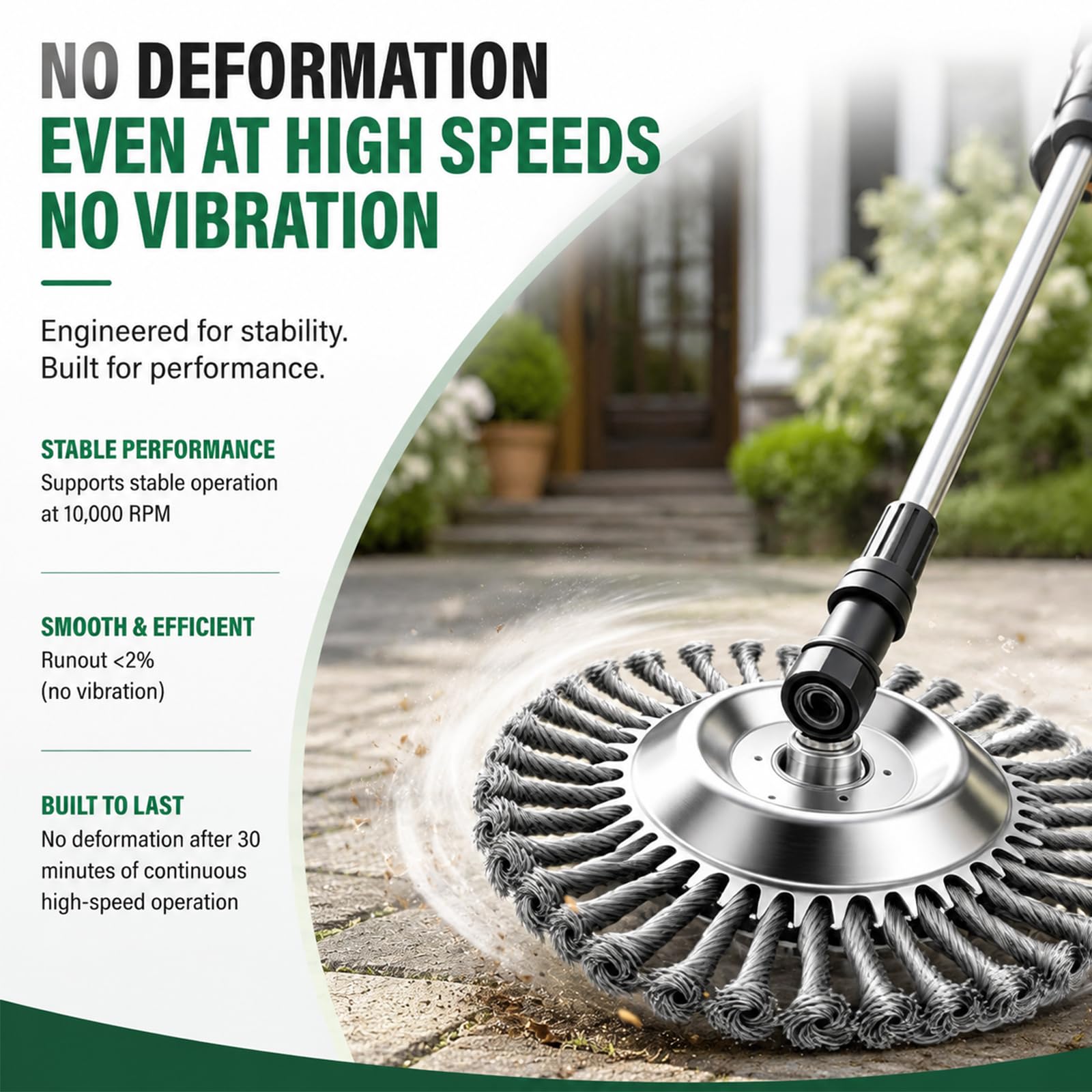 Unkrautbürste für Freischneider - 150mm und 200mm Wildkrautbürste Set mit 25,4mm Bohrung - universelle Fugenbürste passend für Motorsense Rasentrimmer und gängige Motorsensen Zubehör