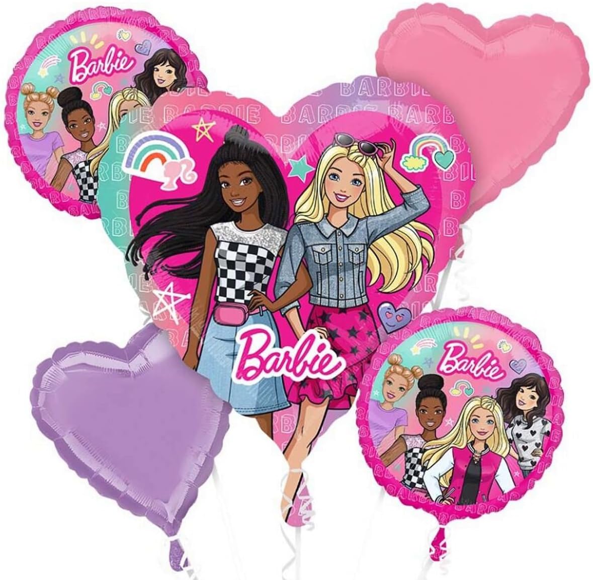 Anagram Barbie Dream Together 5 pc Balloon Bouquet