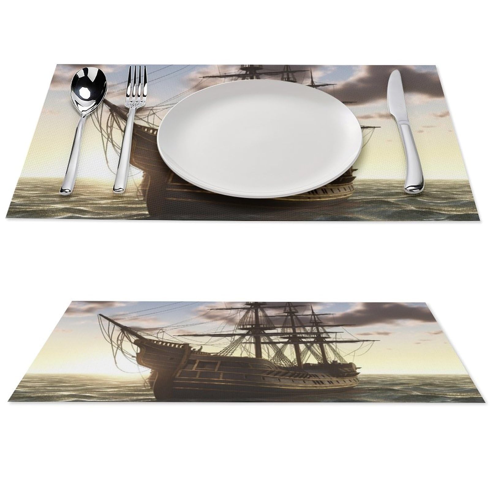 Set de table lot de 6 résistant à la chaleur lavable pour cuisine 45x30cm