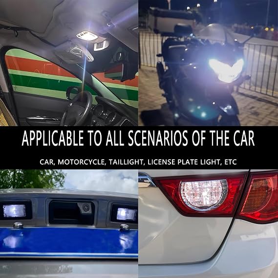 2 Pcs Led Car Bulb 1.6in 2835 Led Dome Light, Led Interior Lights 6500k,Interior Car Lights, Led Interior Lights, Suitable For Most Cars(2 Pcs White)