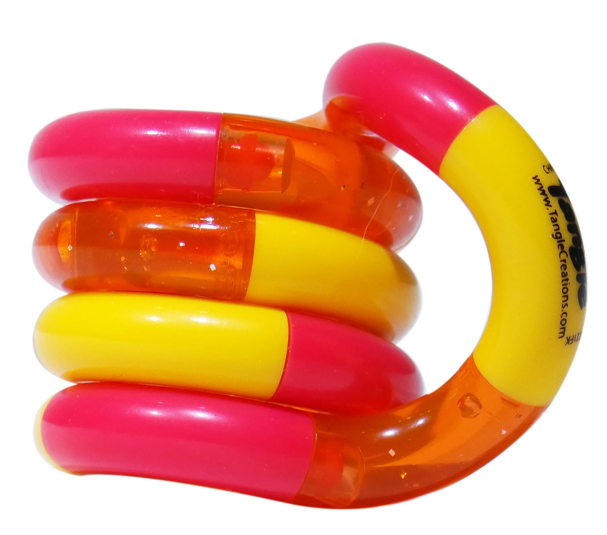 Tangle 85707 Fidget Toy Junior Classic Series, Anti-Stress Finger Toy, Promotes Coordination and Fine Motor Skills, Can be Rotated and Combined, Motor Skills Toy for Children from 3 Years, Pink