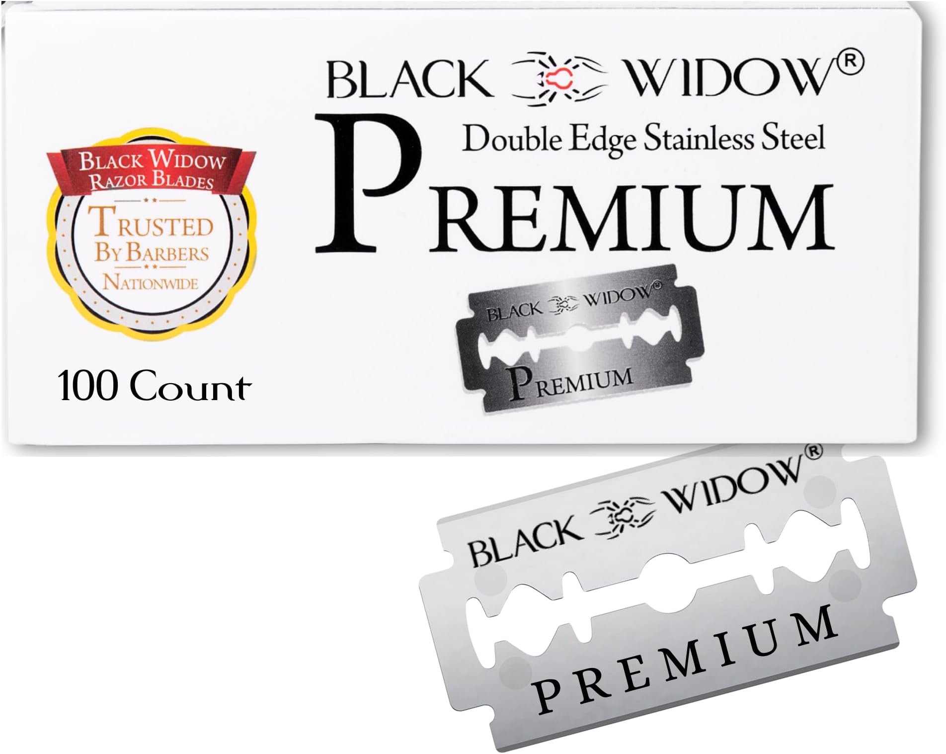 Executive Brand Razor Premium Double Edge Blades - Swedish Steel Premium Blades for Safety s and Straight Edge s - 20 Packs of 5 Blades (100 Count)