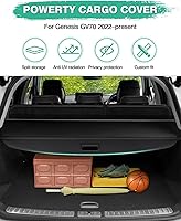 Vista 452 de Powerty Cubierta de Carga para Accesorios Kia Sportage 2023-2025 2026, Textura de Lona Cubierta Retráctil para Maletero Trasero de Carga de Equipaje