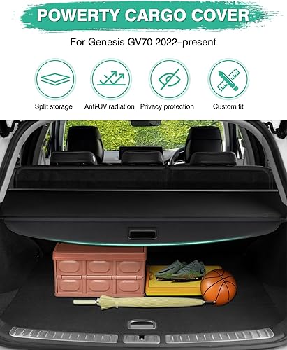 Miniatura 452 de Powerty Cubierta de Carga para Accesorios Kia Sportage 2023-2025 2026, Textura de Lona Cubierta Retráctil para Maletero Trasero de Carga de Equipaje