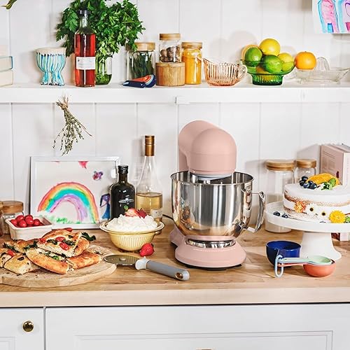 Miniatura 6 de Hermosa batidora de pie de 5.3 cuartos de galón, ligera y potente con cabezal inclinable, potente sistema de mezcla de 300 vatios y 12 ajustes de