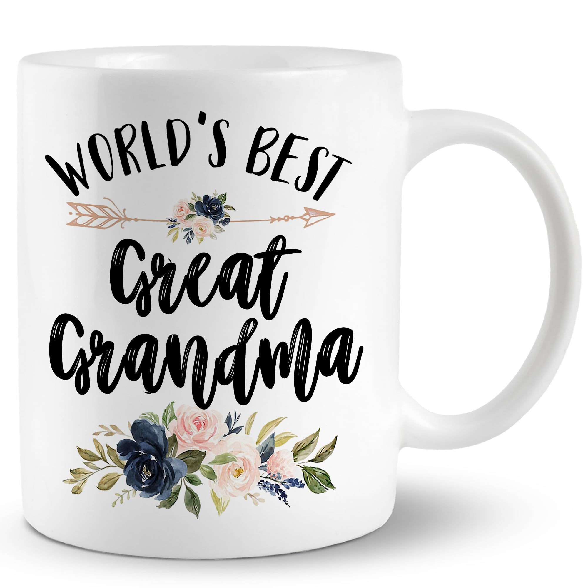 JRTW World's Best Grandma Coffee Mug - Great Gifts for First Time Grandmothers, Mothers Day Cup