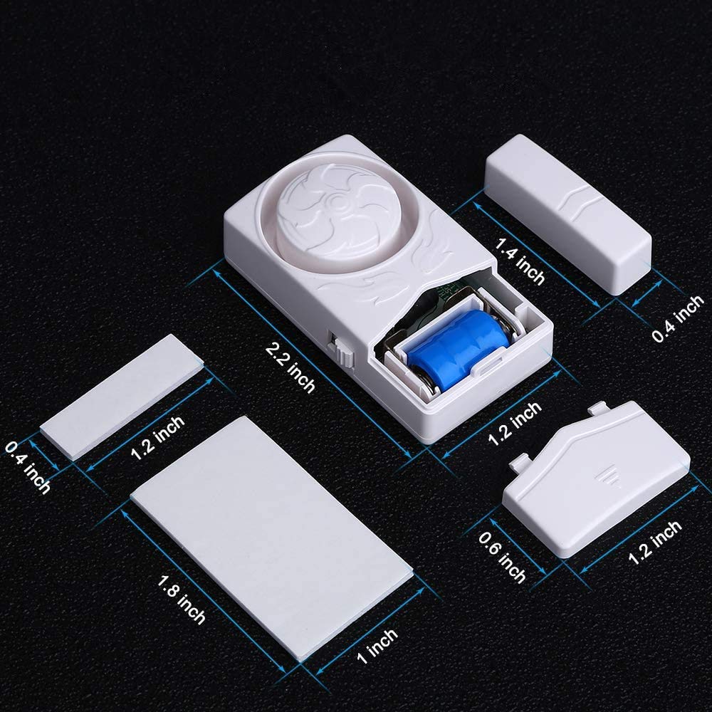 Sistema de seguridad inalámbrico de alarma magnética con sensor de retardo de 110 dB, 4 en 1 modo de alarma de ventana de 10 piezas