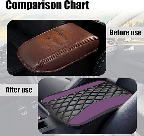 Miniatura 5 de Cojín para consola central de automóvil, accesorios de protección interior, cuero universal, impermeable y antiarañazos, funda de asiento para la