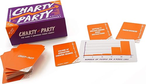 Miniatura 1 de Charty Party Edición para todas las edades, juego matemáticamente humorístico, para 3 o más jugadores, 30 a 90 tiempo de juego, juego de cartas para