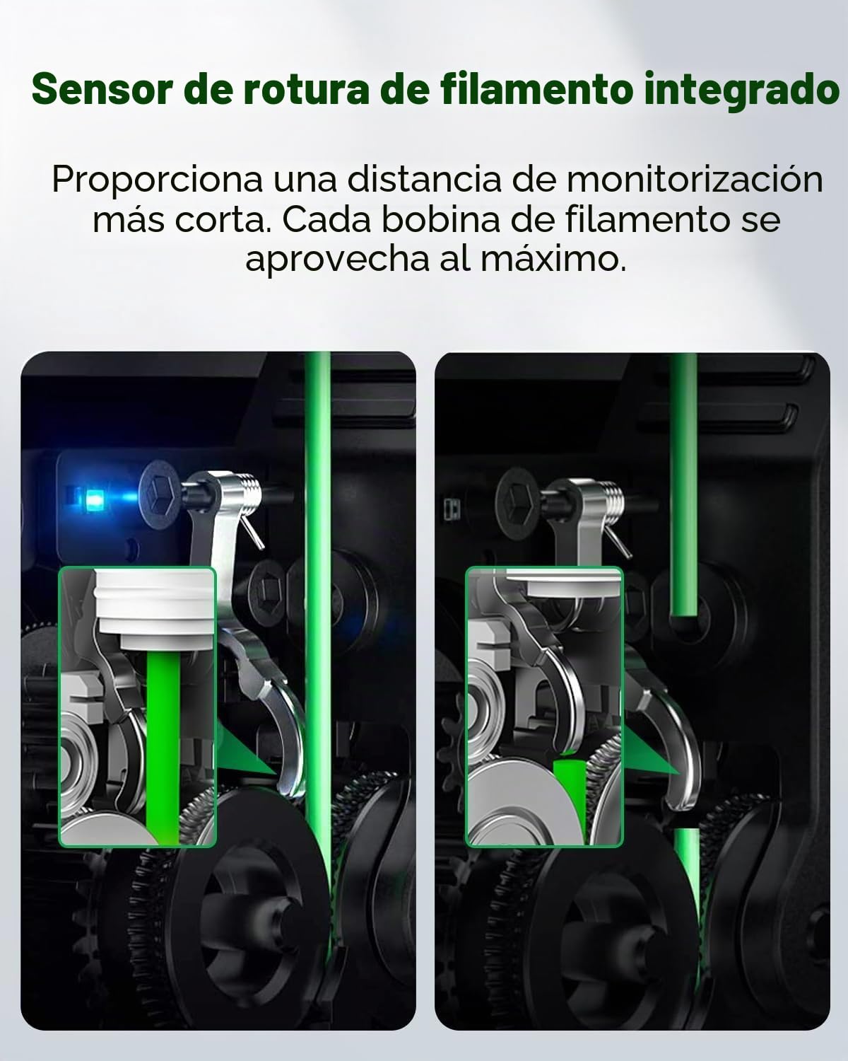 Creality Official Kit de Extrusor de CFC para serie K1, Kit de Accesorios de Actualización, Sensor de Rotura de Filamento y Cortador Integrados, Engranajes Dobles para una Alimentación Suave
