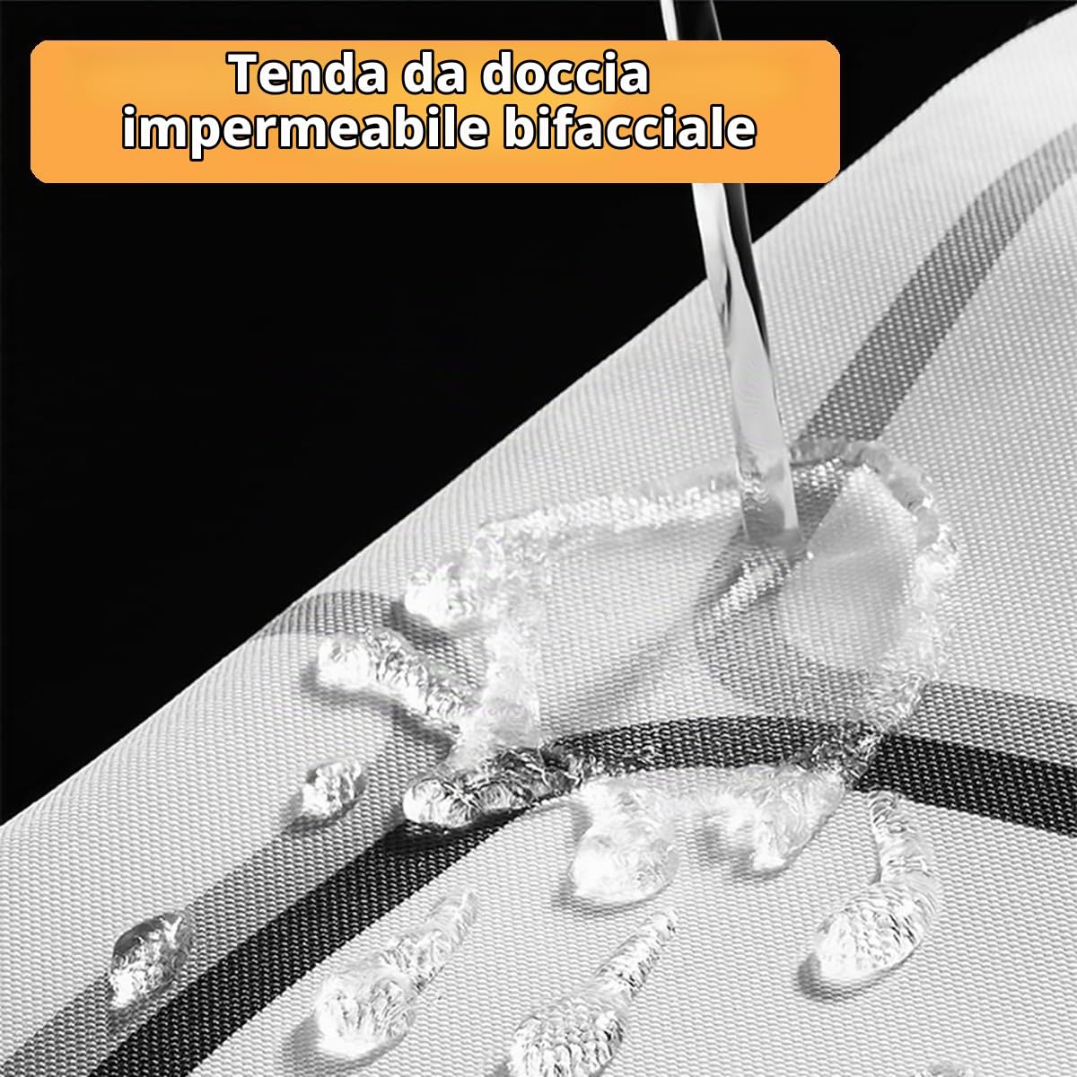 uyoyous Asta per tenda da doccia a forma di U, in acciaio inox 304, regolabile, per bagno (85-120 cm)