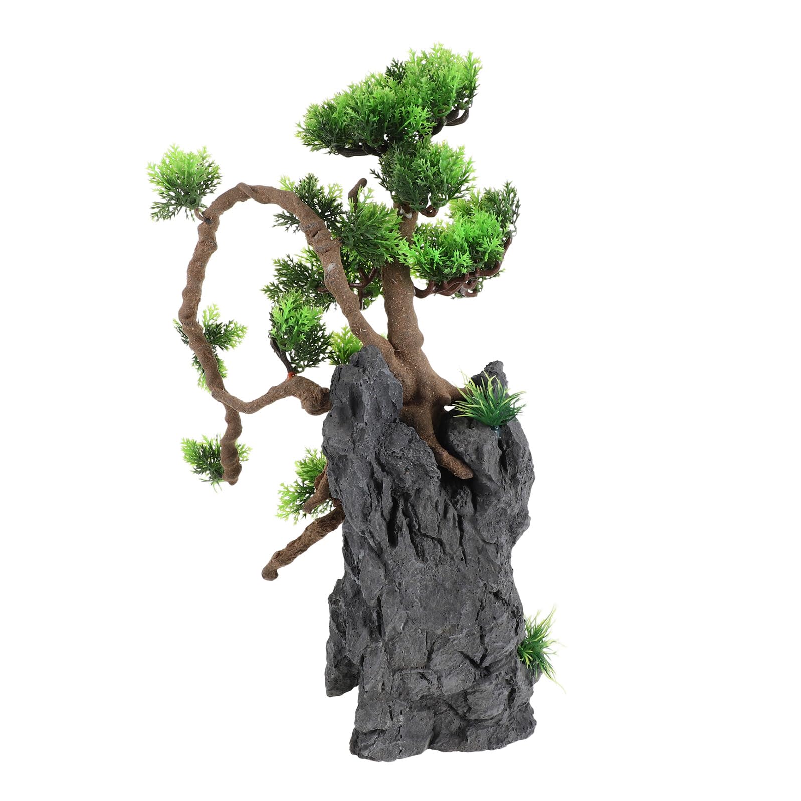 Árbol Bonsái Artificial para Acuario, Decoración Paisajística para Peceras, Planta de Plástico Resistente, Accesorio para Acuarios Vegetación Decorativa, Refugio para Peces Betta,