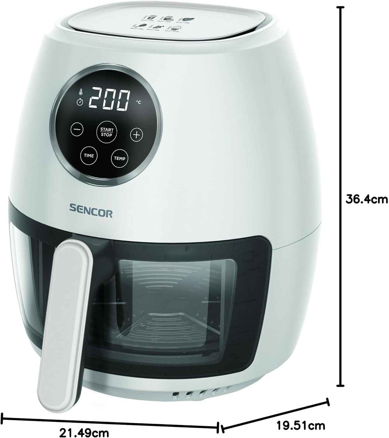 SENCOR Air Fryer SFR 5340WH Dimensions