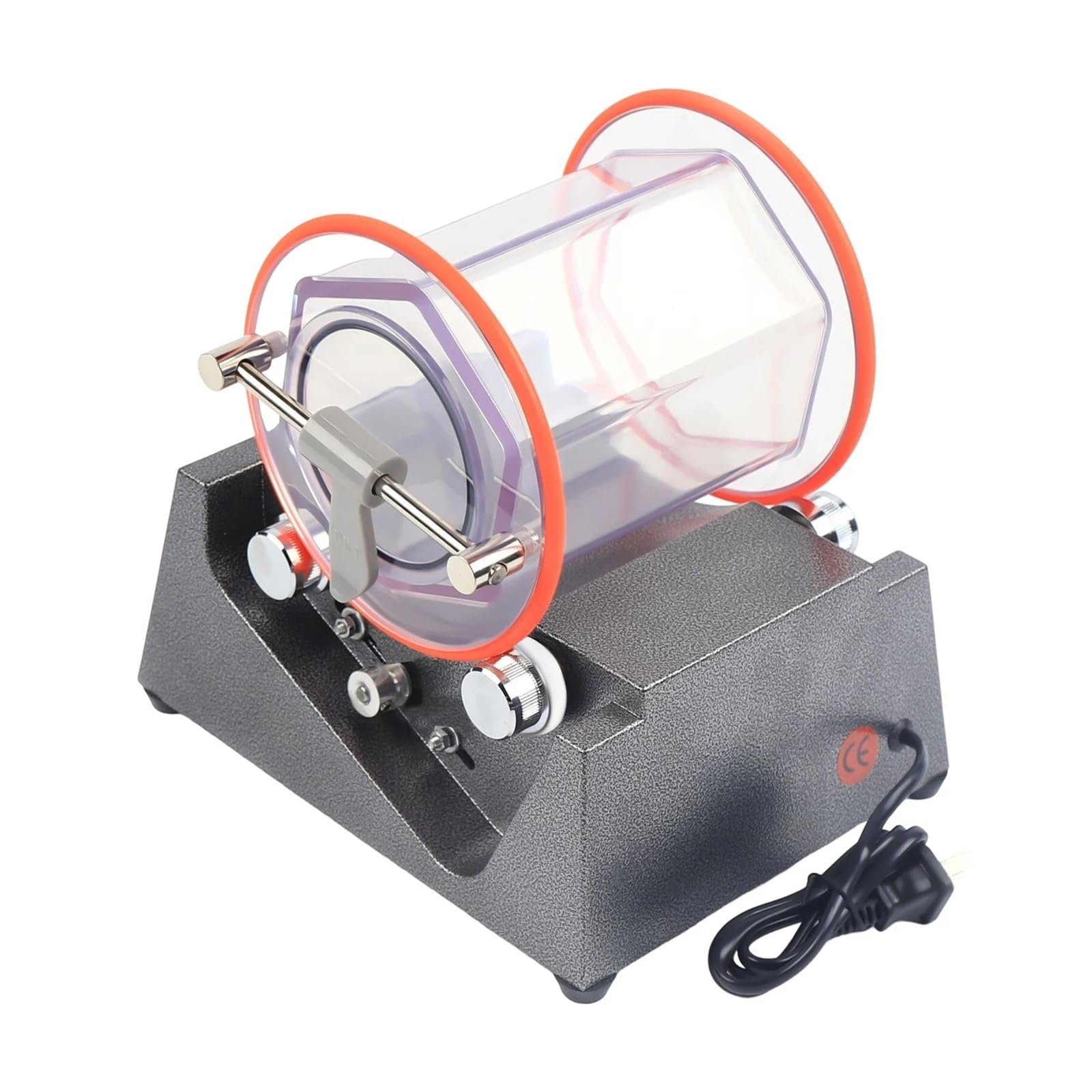 Ewsdsfs Orange Jewelry Polisher Beads Polishing Machine Kit With Timer For Metal,Grinding