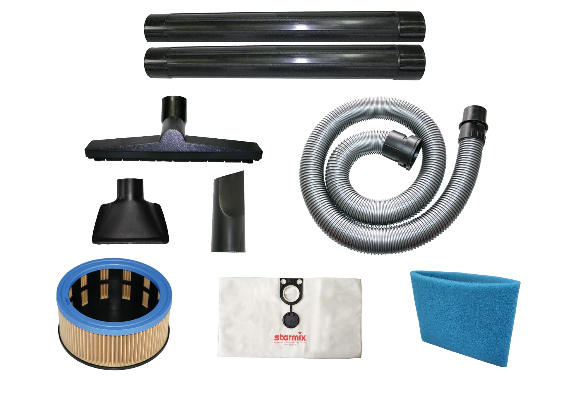 Starmix uClean 1432 ST - Aspirador en seco y húmedo con características de confort, 1400 W, 259 mbar, 20 L - Aspirador multiusos para taller, garaje, casa, incluye accesorios para aplicaciones de