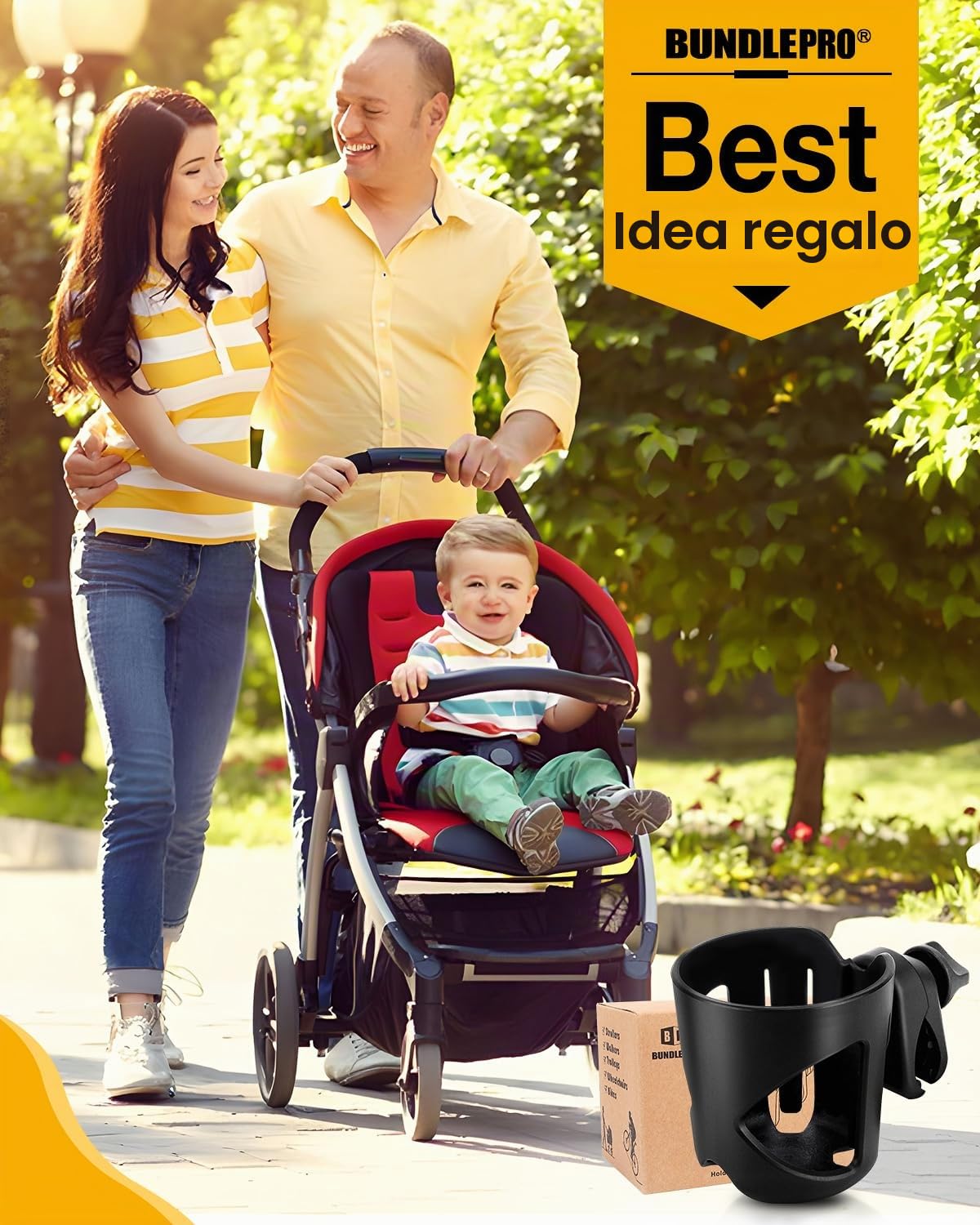 Portabicchieri per genitori per passeggino, portabicchieri per passeggino, accessorio universale per biciclette, bottiglie