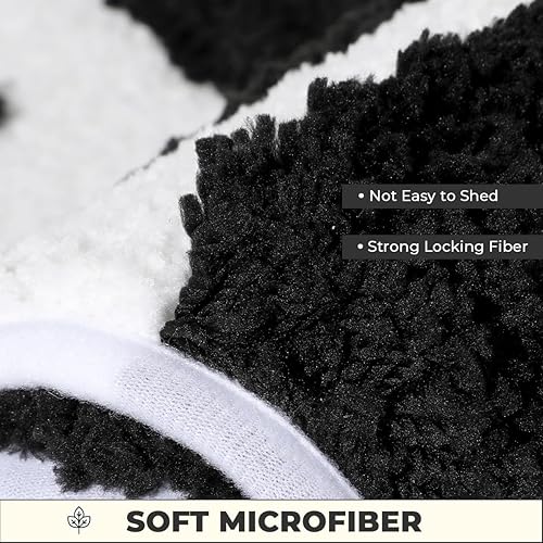 Miniatura 4 de Loismood Bonita alfombra de baño de spa súper absorbente de agua y ultra esponjosa, lavable a máquina, alfombra de baño para baño, sala de estar y