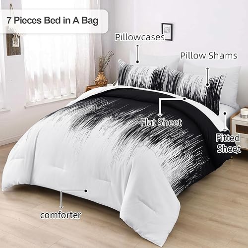 Miniatura 2 de Dinjoy Juego de edredón de color degradado óxido y naranja quemado, tamaño individual, reversible, bohemio, para niños y adolescentes, juego de cama