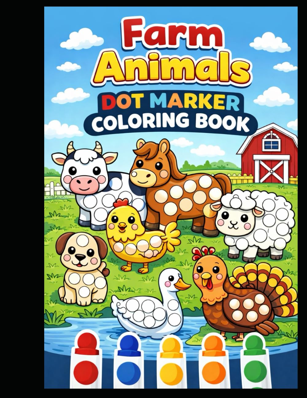 Farm Animals Dot Marker Coloring Book