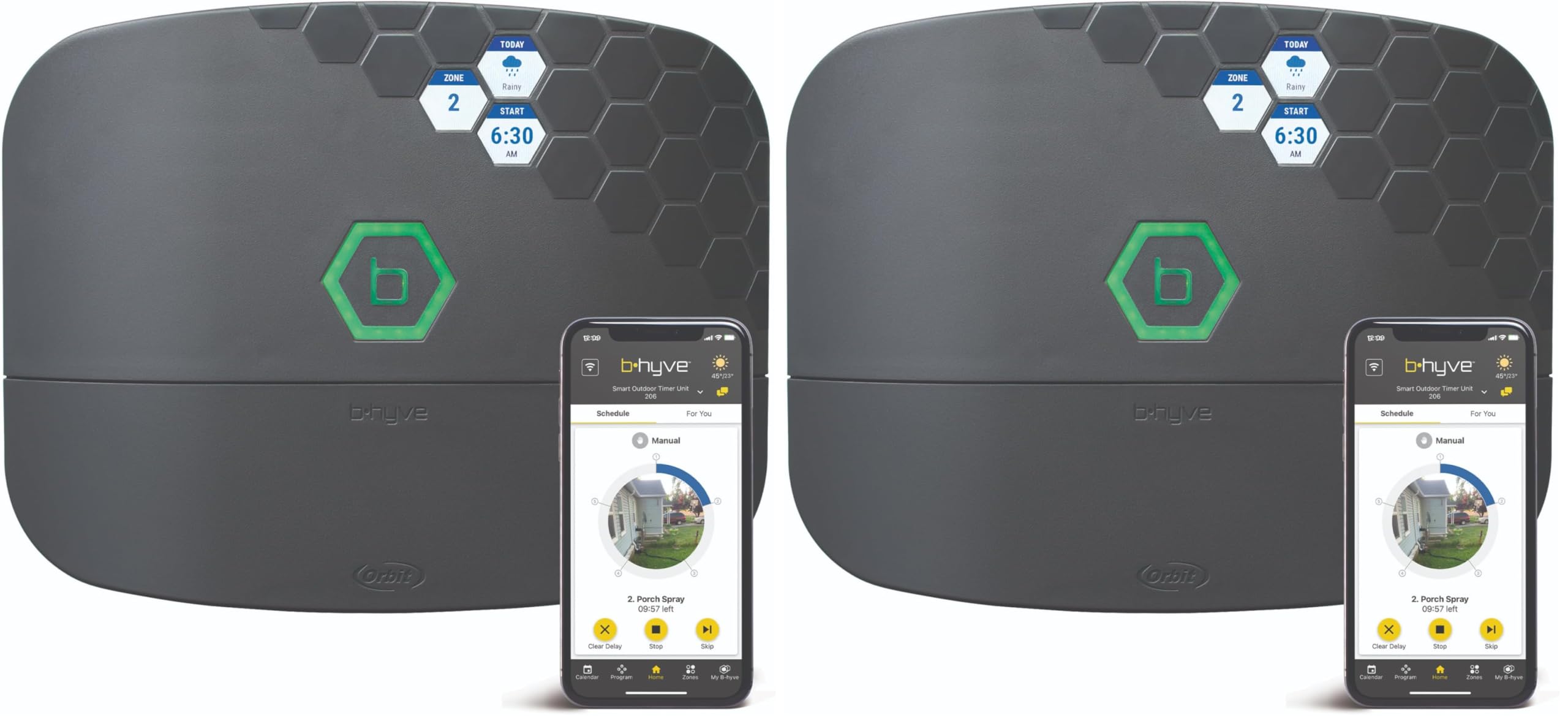 Orbit B-hyve XR Smart Sprinkler Timer - 16-Zone - WiFi-Enabled Indoor/Outdoor Irrigation Controller - App Control - Weatherproof Watering System - Multi Zone - Custom Programs - 57995 (Pack of 2)